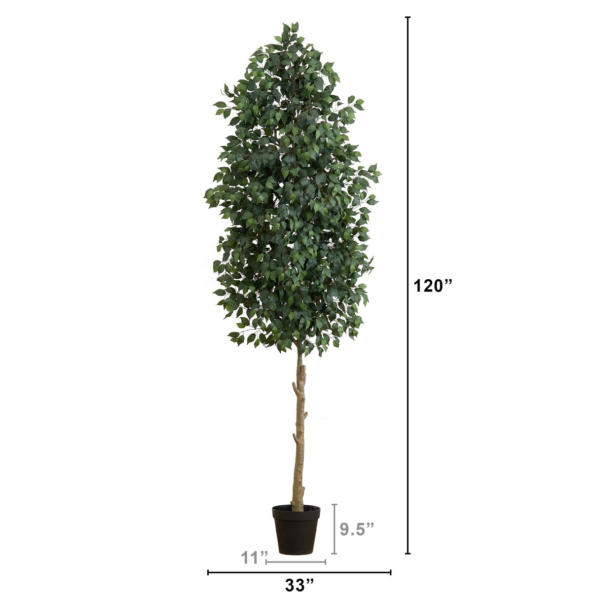 10’ Artificial Ficus Tree-Tree-Parc Decor