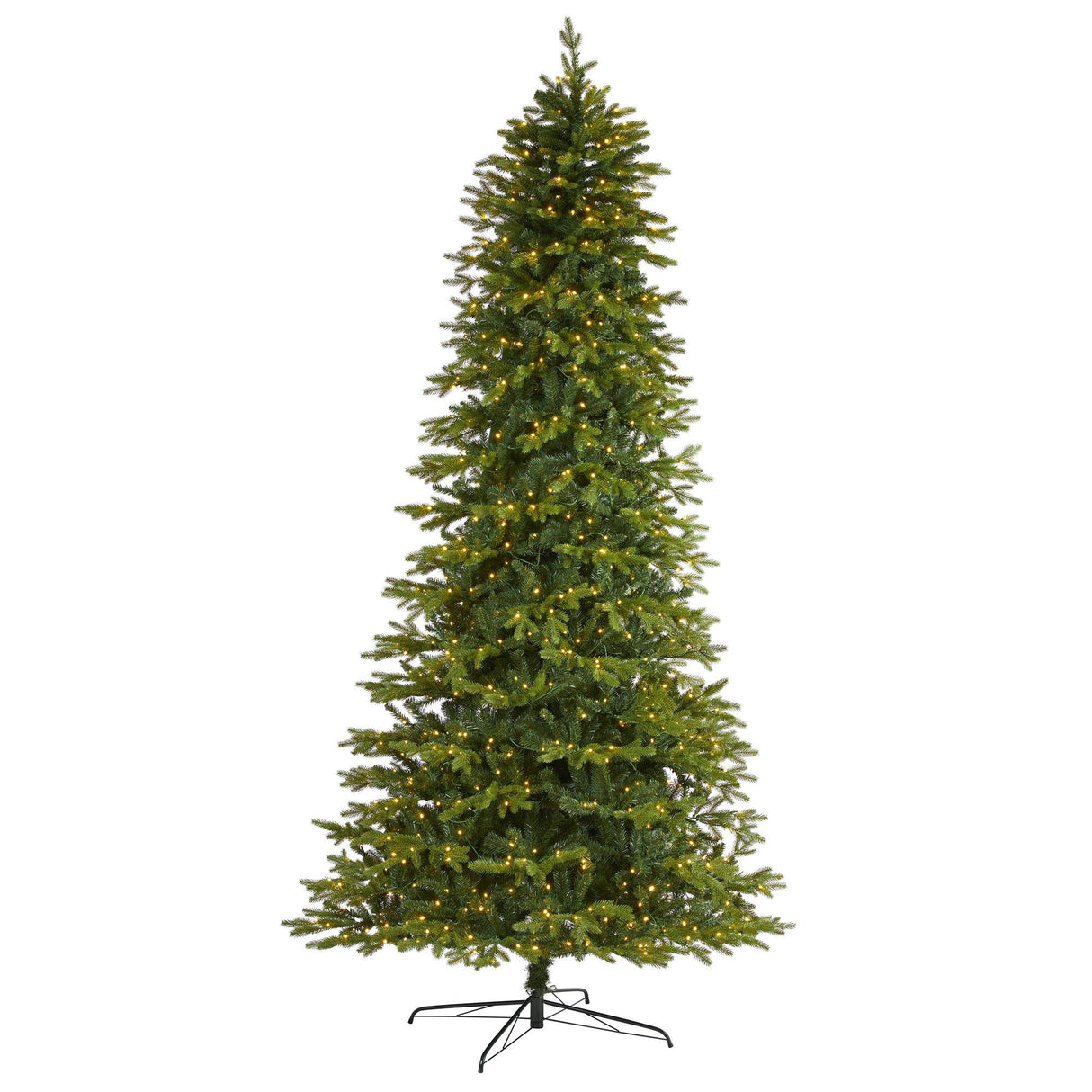 10’ Belgium Fir “Natural Look” Artificial Christmas Tree with 1050 Clear LED Lights-Christmas Tree-Parc Decor
