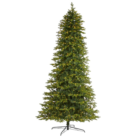 10’ Belgium Fir “Natural Look” Artificial Christmas Tree with 1050 Clear LED Lights-Christmas Tree-Parc Decor