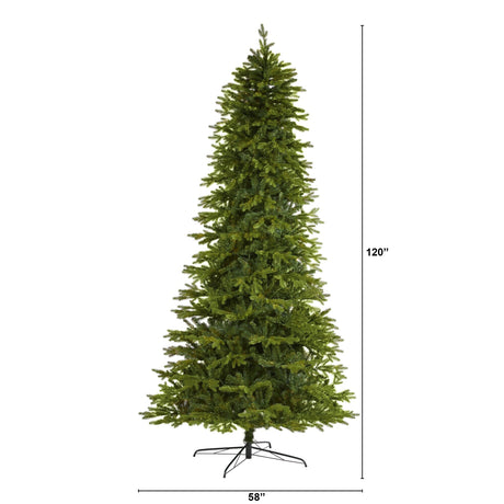 10’ Belgium Fir “Natural Look” Artificial Christmas Tree with 3514 Bendable Branches-Christmas Tree-Parc Decor
