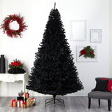 10’ Black Artificial Christmas Tree with 950 Clear LED Lights and 3056 Tips-Christmas Tree-Parc Decor