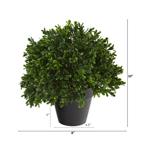 10” Boxwood Topiary Artificial Plant UV Resistant (Indoor/Outdoor)-Plant-Parc Decor
