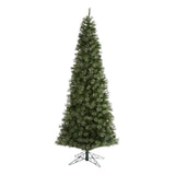 10' Cashmere Slim Artificial Christmas Tree with 750 Warm White Lights and 1908 Bendable Branches-Christmas Tree-Parc Decor