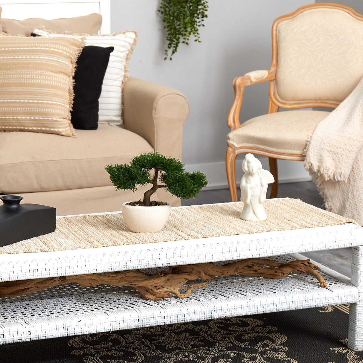 10” Cedar Bonsai Artificial Tree in Decorative Planter-Plant-Parc Decor