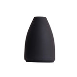10” Cone Stone Vase Black Matte-Vase-Parc Decor