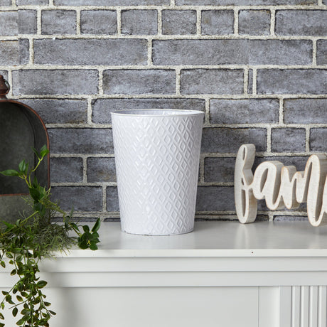 10” Embossed Tin Planter-Planter-Parc Decor