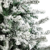 10' Flocked Rock Springs Spruce Christmas Tree with 800 LED Lights and 1880 Bendable Branches-Christmas Tree-Parc Decor