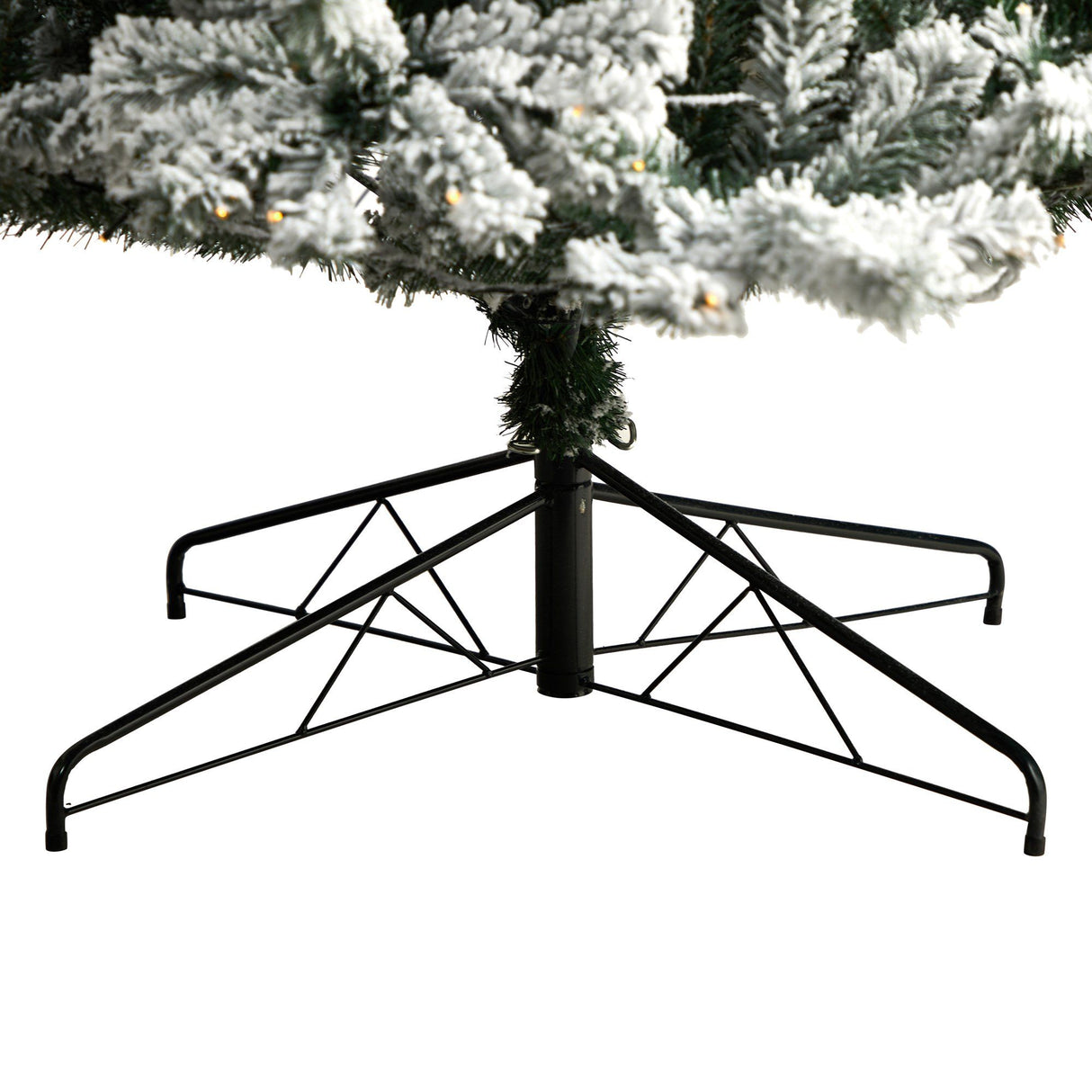 10' Flocked Rock Springs Spruce Christmas Tree with 800 LED Lights and 1880 Bendable Branches-Christmas Tree-Parc Decor