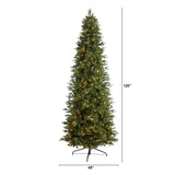 10’ Fraser Fir Artificial Christmas Tree with 780 LED Lights and 2327 Bendable Branches-Christmas Tree-Parc Decor