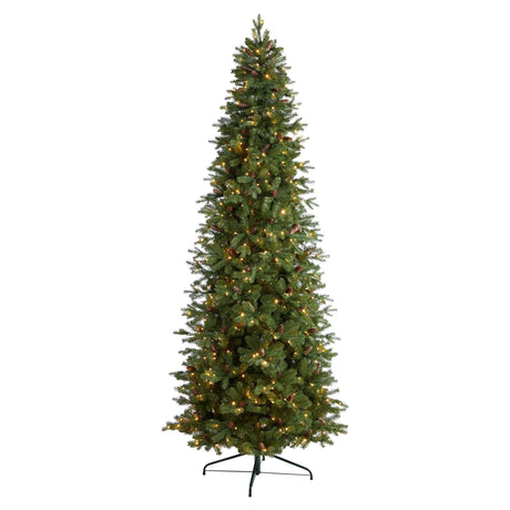 10’ Fraser Fir Artificial Christmas Tree with 780 LED Lights and 2327 Bendable Branches-Christmas Tree-Parc Decor