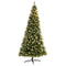 10’ Frosted Swiss Pine Artificial Christmas Tree with 850 Clear LED Lights and Berries-Christmas Tree-Parc Decor