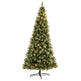 10’ Frosted Swiss Pine Artificial Christmas Tree with 850 Clear LED Lights and Berries-Christmas Tree-Parc Decor