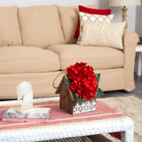 10” Hydrangea Artificial Arrangement in Hanging Floral Design House Planter-Plant-Parc Decor