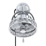 10" Modern Black Small Ceiling Fan with Pull Chain