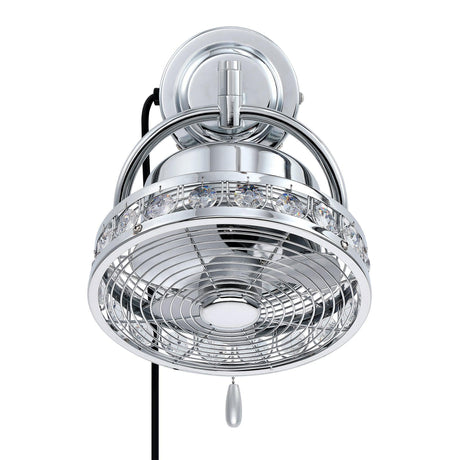 10" Modern Black Small Ceiling Fan with Pull Chain