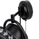 10" Modern Black Small Ceiling Fan with Pull Chain