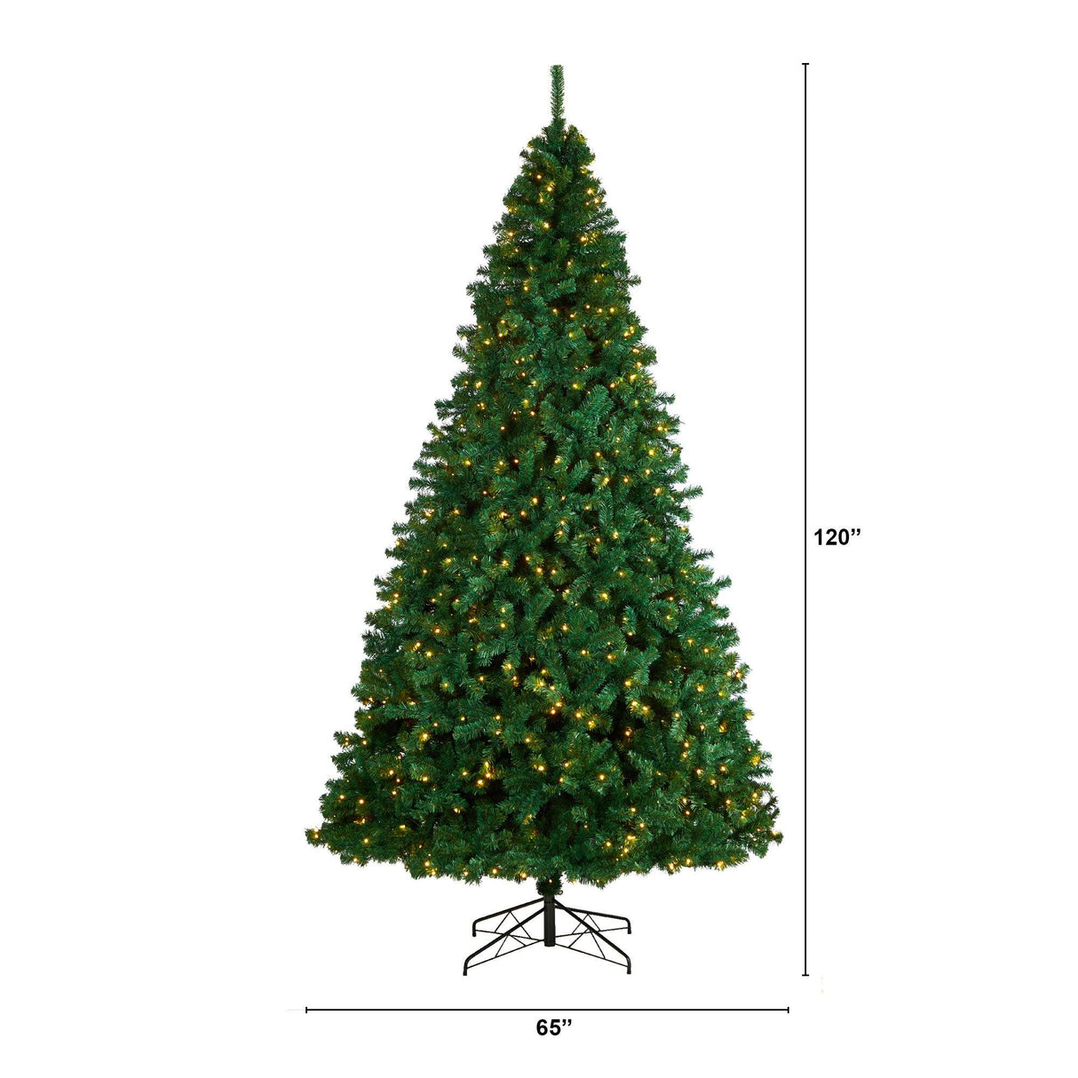 10' Northern Tip Artificial Christmas Tree with 800 Clear LED Lights and 2200 Bendable Branches-Christmas Tree-Parc Decor