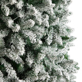 10’ Slim Flocked Montreal Fir Artificial Christmas Tree-Christmas Tree-Parc Decor
