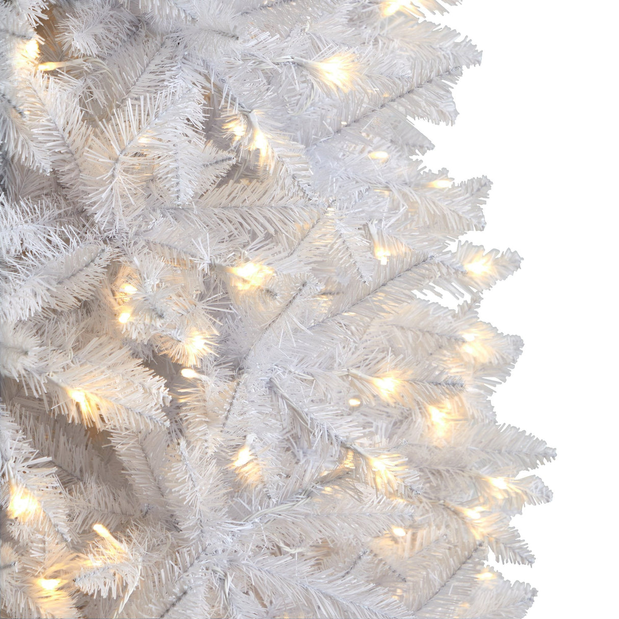 10’ Slim White Artificial Christmas Tree with 800 Warm White LED Lights and 2420 Bendable Branches-Christmas Tree-Parc Decor