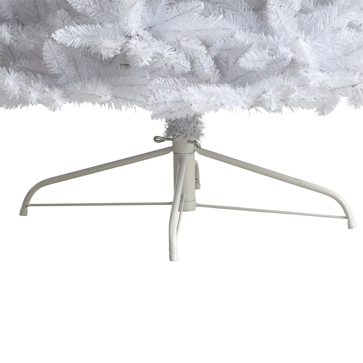 10’ Slim White Artificial Christmas Tree with 800 Warm White LED Lights and 2420 Bendable Branches-Christmas Tree-Parc Decor