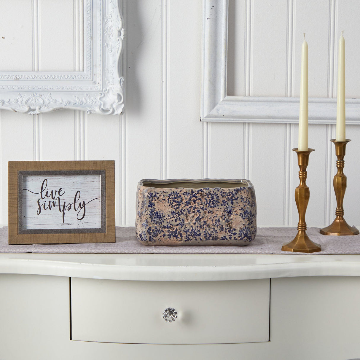 10” Tuscan Ceramic Rectangle Planter-Planter-Parc Decor