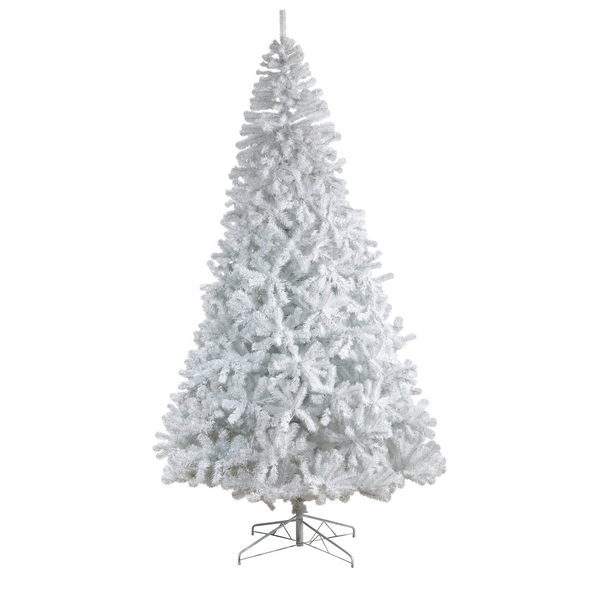 10' White Artificial Christmas Tree with 2200 Bendable Branches and 800 LED Lights-Christmas Tree-Parc Decor