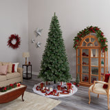10’ Wisconsin Slim Snow Tip Pine Artificial Christmas Tree with 1652 Bendable Branches-Christmas Tree-Parc Decor
