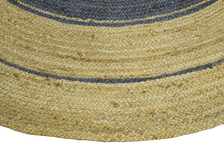 100% ALL NATURAL FIBER HAND BRAIDED BOHO ROUND JUTE RUG | JR25R