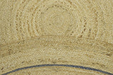 100% ALL NATURAL FIBER HAND BRAIDED BOHO ROUND JUTE RUG | JR25R