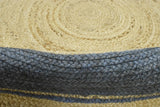 100% ALL NATURAL FIBER HAND BRAIDED BOHO ROUND JUTE RUG | JR25R
