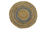100% ALL NATURAL FIBER HAND BRAIDED BOHO ROUND JUTE RUG | JR25R
