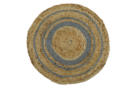 100% ALL NATURAL FIBER HAND BRAIDED BOHO ROUND JUTE RUG | JR25R-Area Rug-Parc Decor