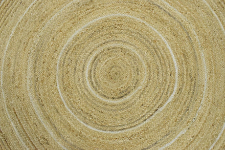 100% ALL NATURAL FIBER HAND BRAIDED BOHO ROUND JUTE RUG | JR5