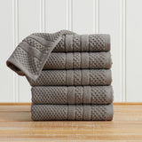 100% Cotton Checkered Jacquard Bath Towel Set - Giuliana Collection