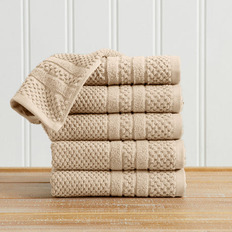 100% Cotton Checkered Jacquard Bath Towel Set - Giuliana Collection