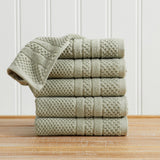 100% Cotton Checkered Jacquard Bath Towel Set - Giuliana Collection