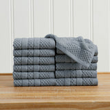 100% Cotton Checkered Jacquard Bath Towel Set - Giuliana Collection