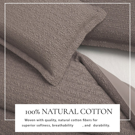 100% Cotton Honeycomb Waffle Duvet Set - Mattea Collection