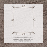 100% Cotton Honeycomb Waffle Duvet Set - Mattea Collection