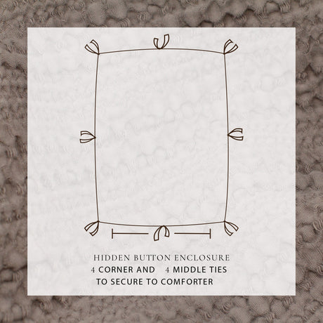 100% Cotton Honeycomb Waffle Duvet Set - Mattea Collection