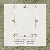 100% Cotton Honeycomb Waffle Duvet Set - Mattea Collection