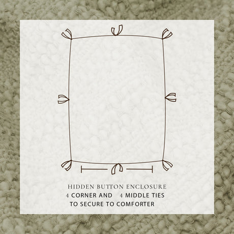 100% Cotton Honeycomb Waffle Duvet Set - Mattea Collection