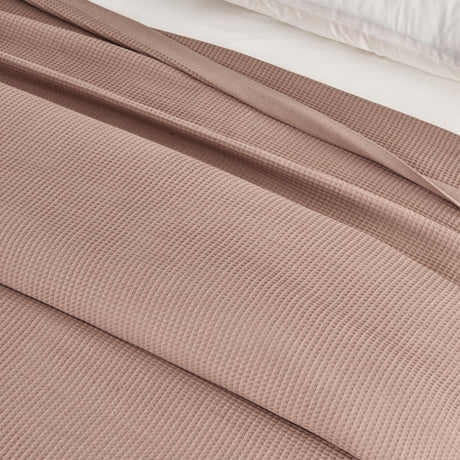 100% Cotton Small Waffle Weave Blanket - Hazel Collection