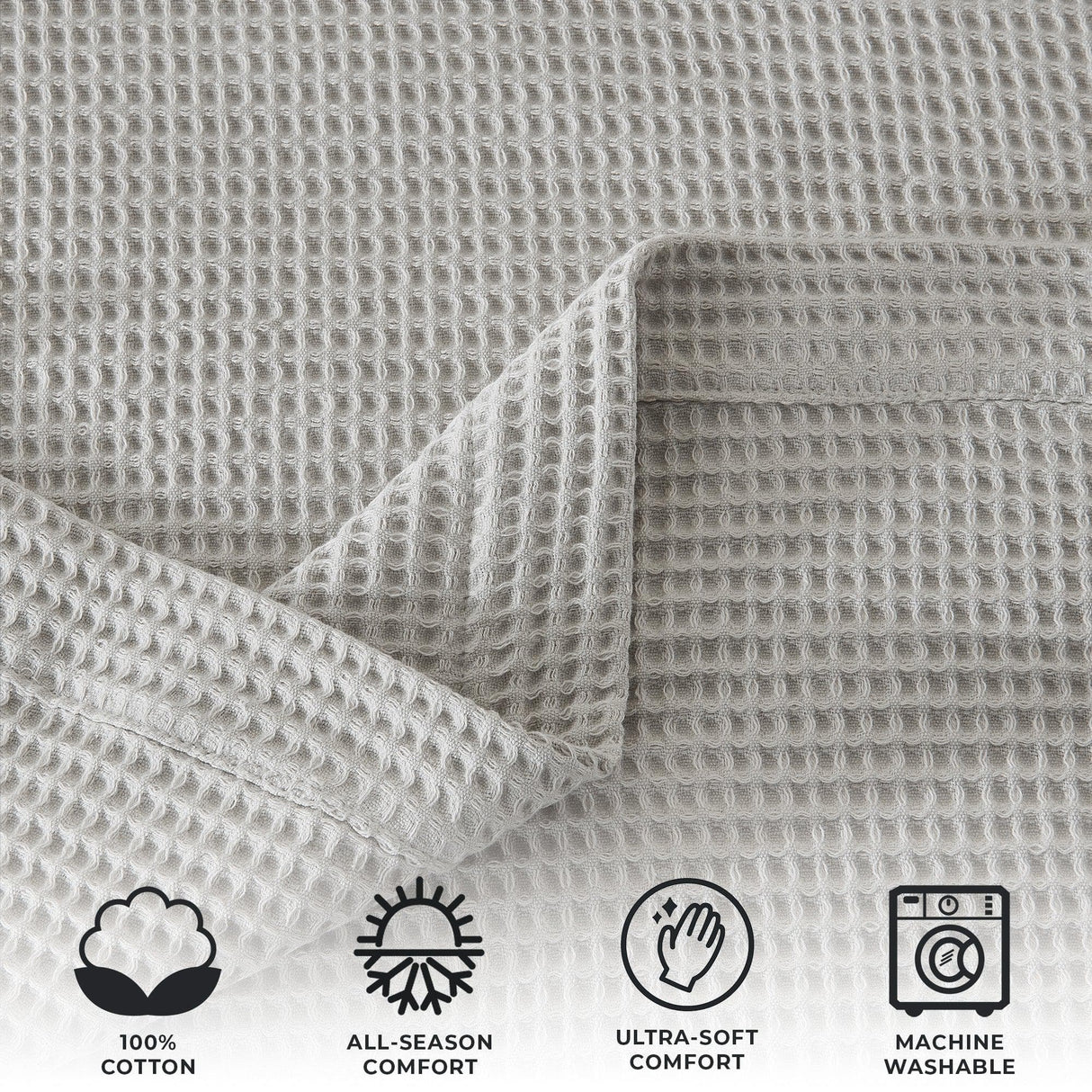 100% Cotton Waffle Weave Blanket - Mikala Collection-Blankets-Parc Decor