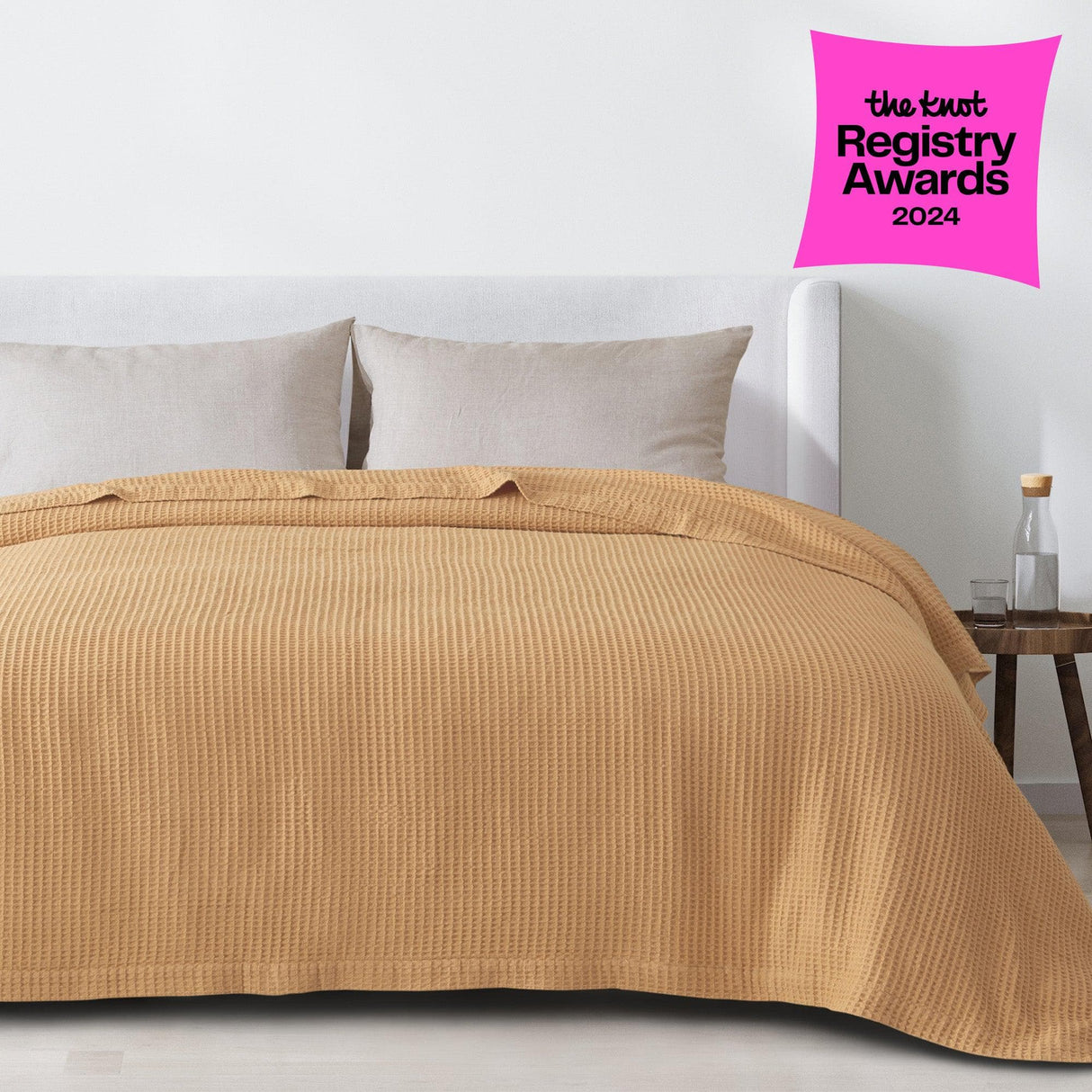 100% Cotton Waffle Weave Blanket - Mikala Collection-Blankets-Parc Decor