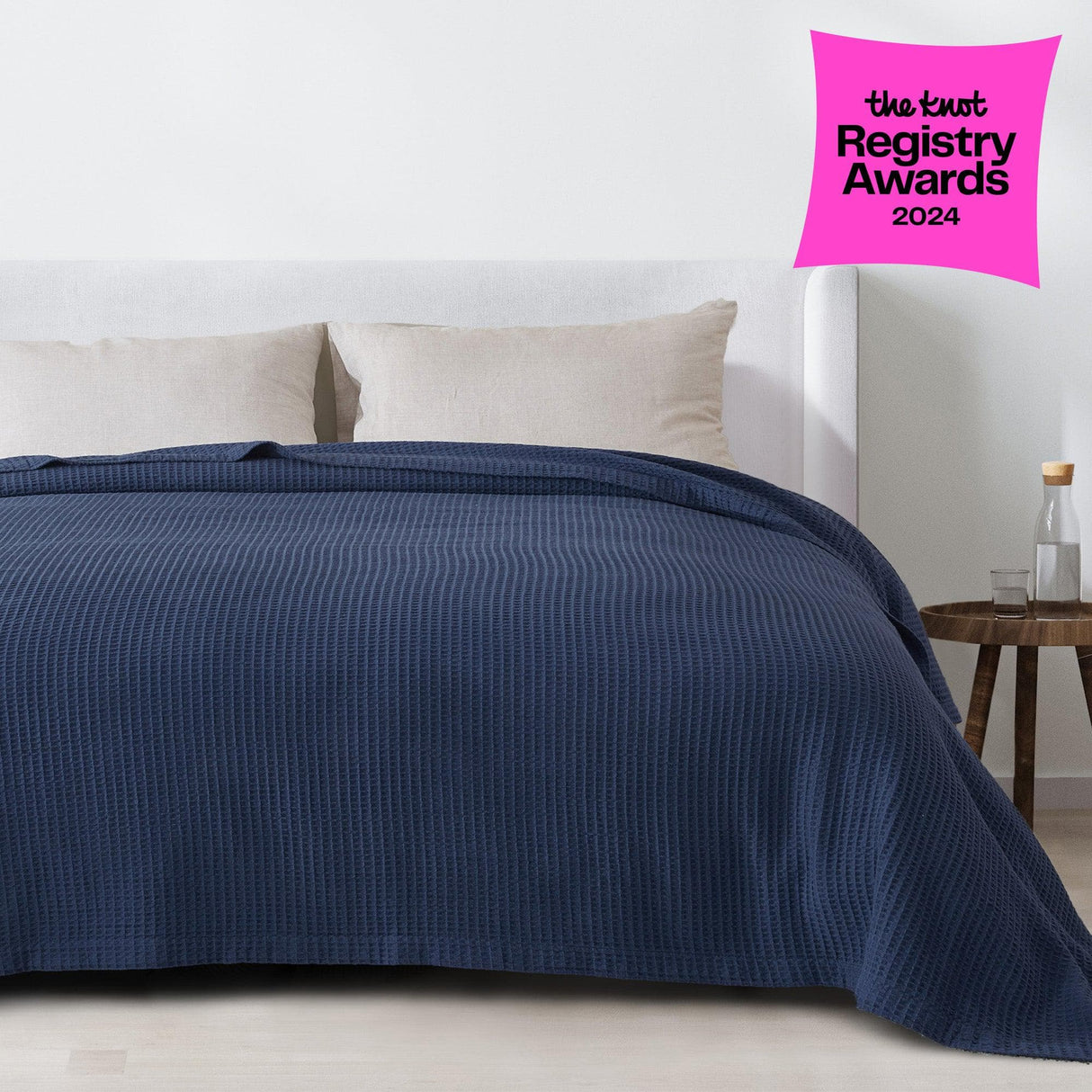 100% Cotton Waffle Weave Blanket - Mikala Collection-Blankets-Parc Decor