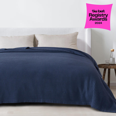 100% Cotton Waffle Weave Blanket - Mikala Collection-Blankets-Parc Decor