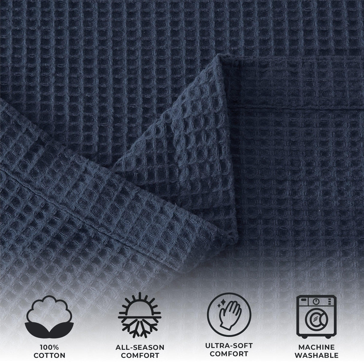 100% Cotton Waffle Weave Blanket - Mikala Collection-Blankets-Parc Decor