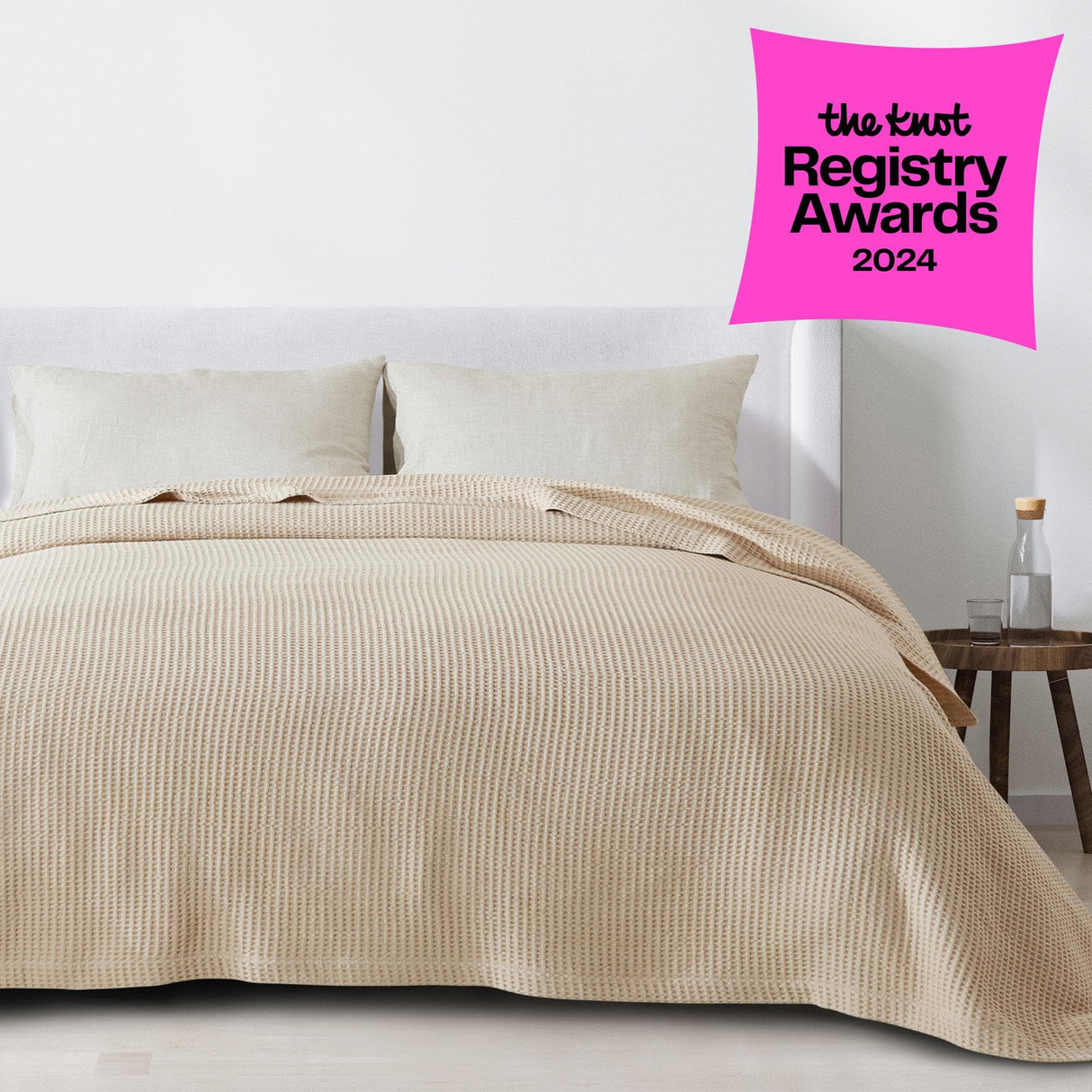 100% Cotton Waffle Weave Blanket - Mikala Collection-Blankets-Parc Decor