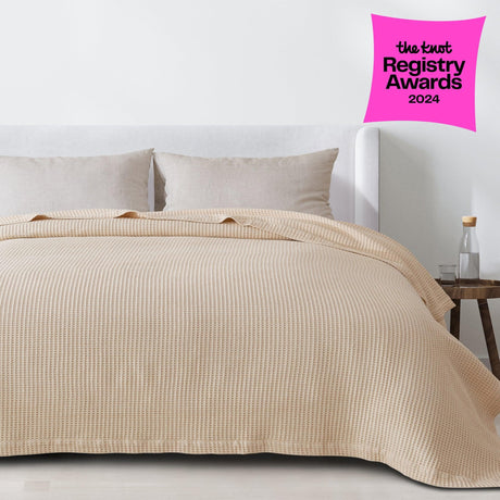 100% Cotton Waffle Weave Blanket - Mikala Collection-Blankets-Parc Decor